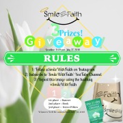 giveaway design SmileWithFaith's GIVEAWAY, 3 Winners, 3 Simples Steps, ENTER NOW